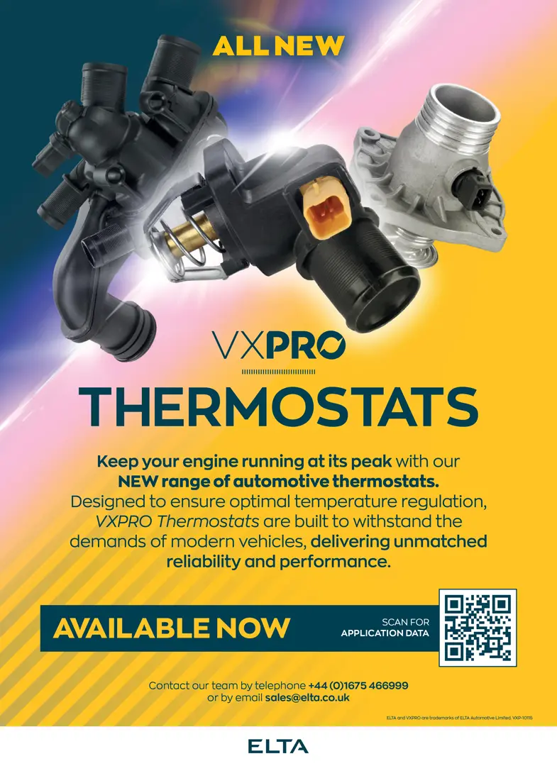 Promotional graphic featuring an automotive sensor assembly and a headlight bulb surrounded by dynamic light streaks, with the text “SEE SENSE” and branding for ELTA, VXPRO, and VisionPRO.